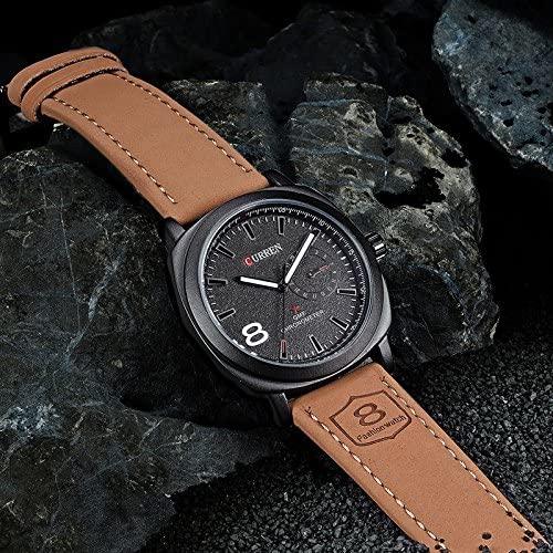 Luxury Men's Leather Wrist Watch Curren Route 8 - Trend Oye