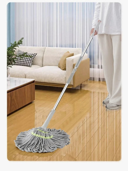 Household Hand Wash Free Self Twisting Water Rotation Squeezing Mop Fiber Absorbent Mop