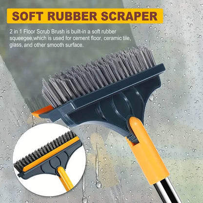 2 In 1 Floor Cleaning Brush With Soft Scraper + Toilet & Gap Cleaning Brush (FREE)