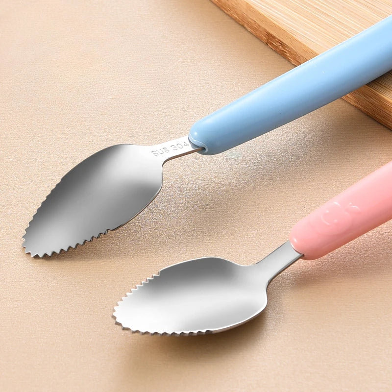 Dual-Head Baby Feeding Spoon - Silicone & Stainless Steel