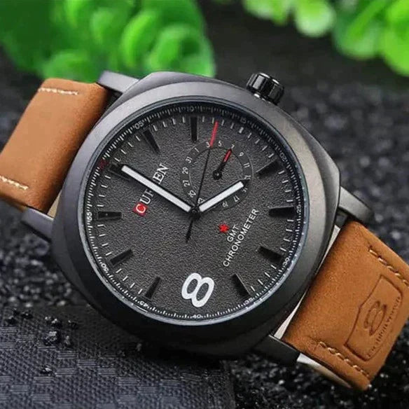 Luxury Men's Leather Wrist Watch Curren Route 8 - Trend Oye