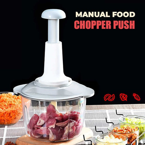 UNBREAKABLE HAND PUSH CHOPPER|VEGETABLE AND MEAT CHOPPER