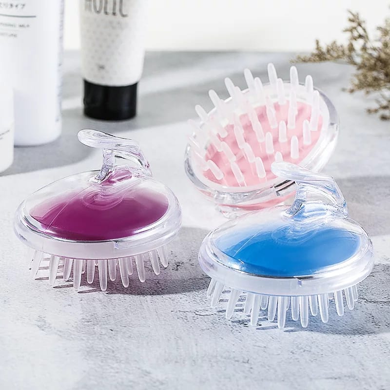 Hair Shampoo Brush Soft Silicone Scalp Massager In Pakistan - Trend Oye